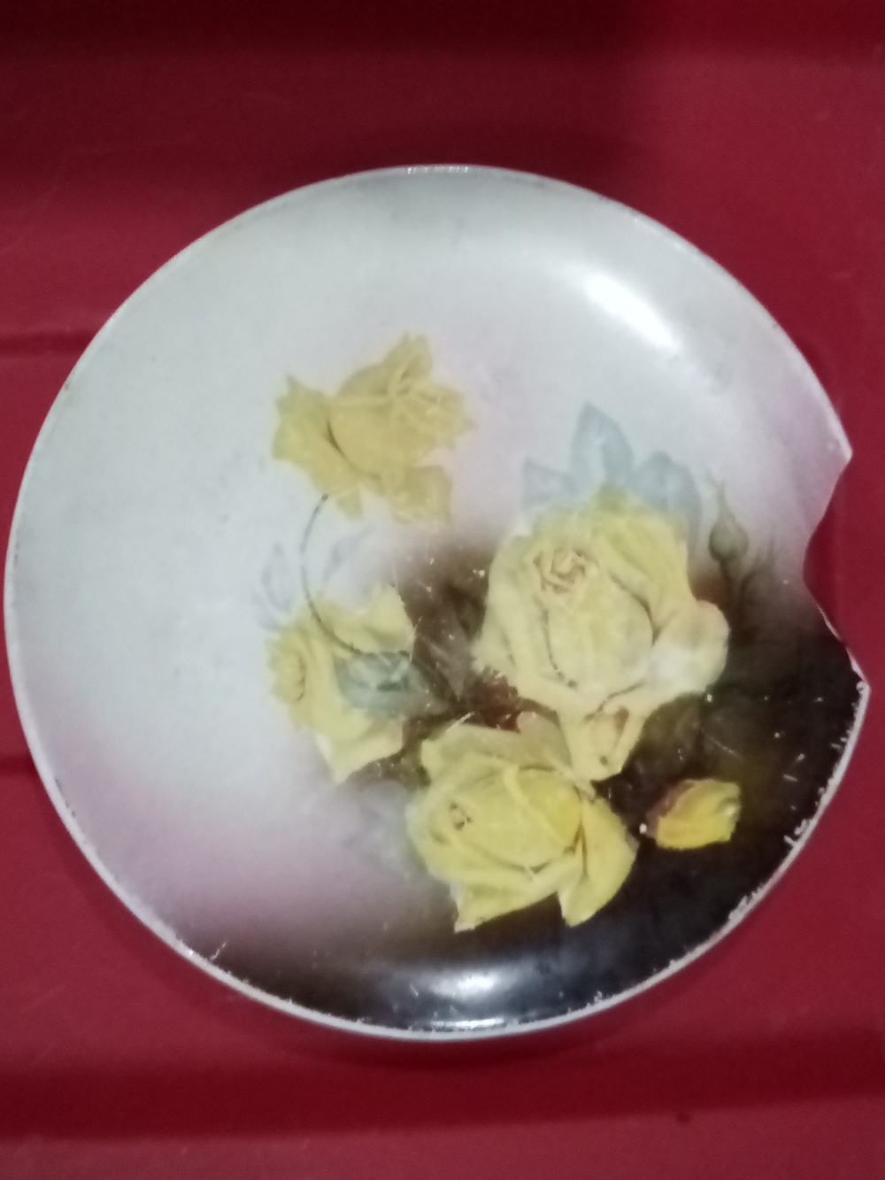 Dresden early 1900s (Yellow Rose) Home Art Plate